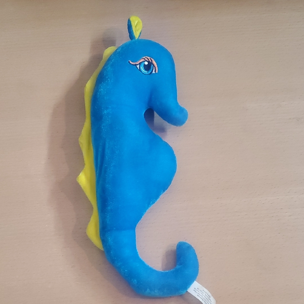 Blue‎ and Yellow Seahorse Plush Toy 1 Foot Long